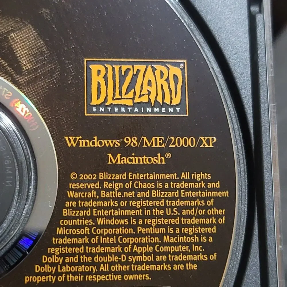 Vtg 2002 Blizzard WARCRAFT III REIGN OF CHAOSCD PC Game